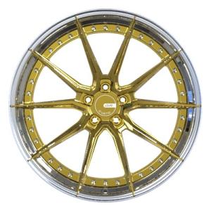 China Gold Disk Sport Rim 3 Piece 5x120 Wheels 21x9.5J PCD 5x114.3 on sale