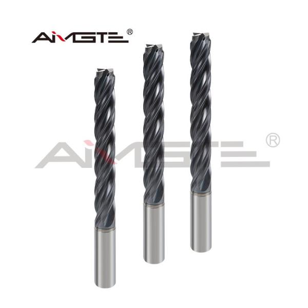 4 Flute Carbide Step End Mill with Through Coolant AlTiN Coating High Speed Deep