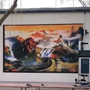 120w 18㎡/H CMYK 3D Vertical Wall Printer TX800 Nozzles