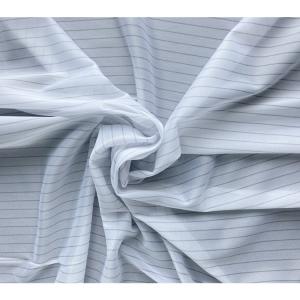 10MM Stripe Knitted Anti Static Polyester Fabric Cleanroom ESD Gloves Fabric