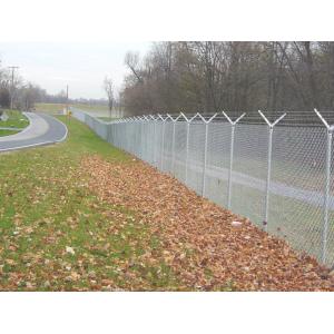 Cheap High Quality And Durability Wholesale High Security Galvanized Chain Link Fence Cost With Barbed Wire On Top for sale