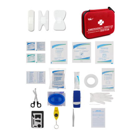 Quality 45 X 22 X 10cm Blue / Black First Aid Bag With Triangular Warming Of 43.5cm wholesale