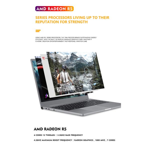 1920x1080 Resolution 15.6 Inch Ultra Slim Notebook For Business Home Office