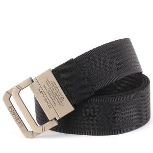 Nylon Fabric Web Belt 3.8cm Wide Zinc Alloy Double Ring Buckle Belt