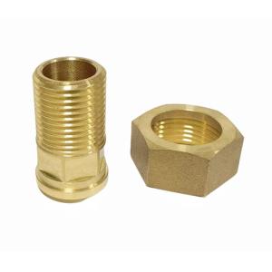 ANSI Hexagon Lead Free Brass Fittings Water Meter Connector 1.6Mpa
