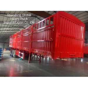 4 Axles 100 Tons Capacity Premium Customized Fence Cargo Semi Trailer for Heavy
