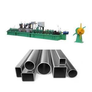 Automatic 0.4-2.5mm SS Round Pipe Making Machine Metal Tube Mill 4.8T
