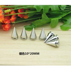 Cheap 10*20mm Meatl Bullet Rivet Spikes Stud Punk for sale