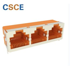 1×4 6P6C 8P8C Female Shielded RJ45 Jack For PCB