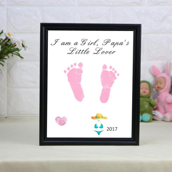Memory Birthday Baby Birth Souvenirs Ink Handprint / Footprint Kit For Boys Girls