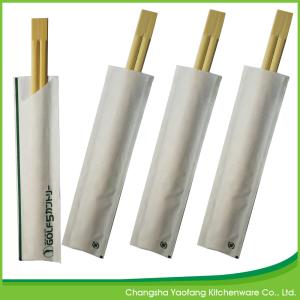 Nature 21cm Disposable Twin Bamboo Chopsticks; Open Paper Packing