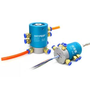 4 Passages 4 Channel Pneumatic Ethernet Rotary Joint Slip Ring Pipe Size 6~8mm