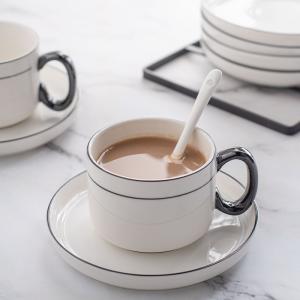 Minimalism Porcelain Cups Saucers Sustainable Drinkware For Afternoon Tea And