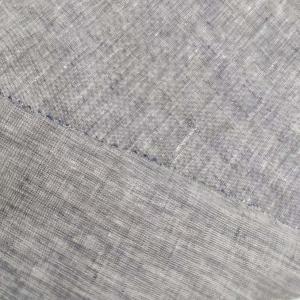 100% Linen Gray Color Plain Dyed Fabric For Home Textile And Garment 126gsm