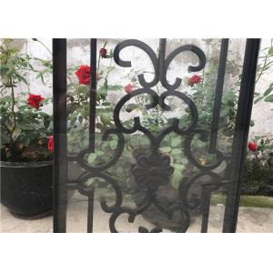 Square Top Eyebrow Wrought Iron Glass Galvanized Steel Anti Rusting