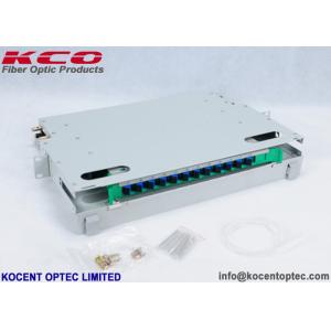 1U 12 Core Fiber Optic Terminal Box for 19'' Distribution Frame with Steel