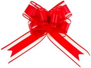 Cheap Oem Odm 32mm Gift Box Decoration Red Pull Bows For Gift Baskets for sale