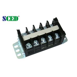 Cheap 14.00mm Panel Mount Electrical Terminal Block , 600v 40a Pcb Barrier Terminal Blocks for sale