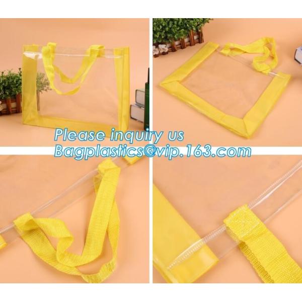 Customized PP/PVC/PETclear plastic gift bag, Reusable Single bottle wine bag Pvc wine bottle gift bag, plastic transpare