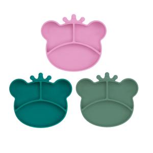Newborn Silicone Suction Plate Set Bear Shape Feeding Baby Set With Spoon