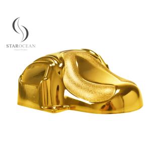 Customized Gold PP Electroplated Coffin Corner Funeral Hardware Decoration 5#G