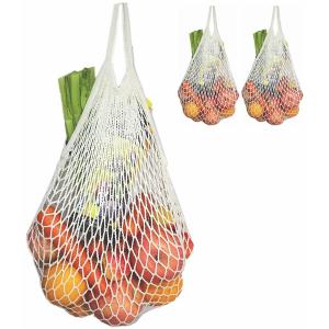 SA8001 40cm Reusable Cotton Grocery Bags Reusable Mesh Shopping Tote ISO14001
