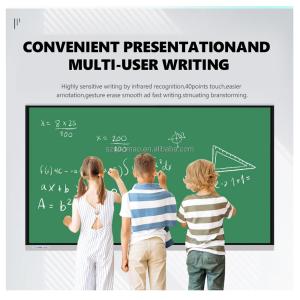 Qtenboard 75 65 86 Inch Dual Touch Panel Smart White Board For School
