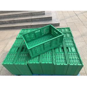 Custom Orange Mesh Style Foldable Stackable Plastic Crate for Agricultural