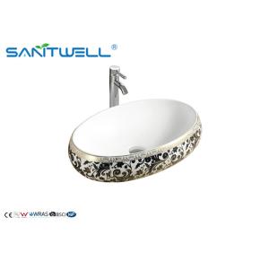 Counter Top Ceramic Art Basin Oval Shape AB8252F Bathroom Mounting Hardware