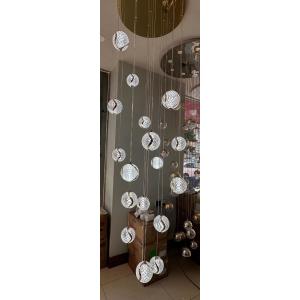 Villa Hotel Loft Staircase Hanging Light Fixture Design Modern Acrylic