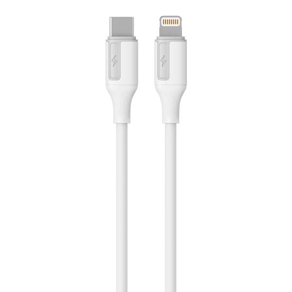 USBA-C/A-M/A-L 2A Charge and Data Transfer Cable with Colorful Silicone Series and Aluminum Connector in Blue White Green and Pink