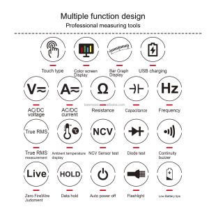 Electrician Testing Equipment Digital Multimeter with CE/RoHS/FCC Certification