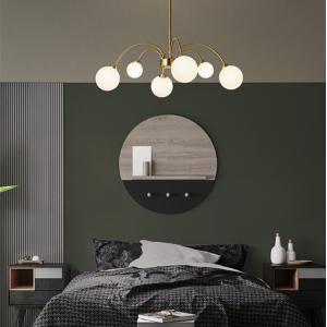 Nordic wrought iron chandelier Golden Glass Ball Ceiling sputnik chandelier(WH