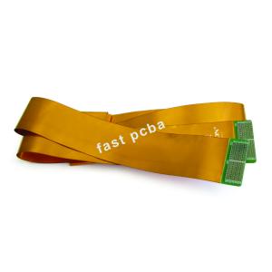 Yellow Solder Mask Lead Free HASL CEM - 3 PI, 0.15MM 1 Layer FPC / Flex PCB