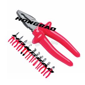 6 7 8 "1000V Voltage Insulated Dipped Plastic Grip Handle Combination Pliers CR