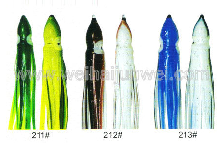 Best sale Soft squid skirt fishing lure color: 155#~330# size:3"~15"