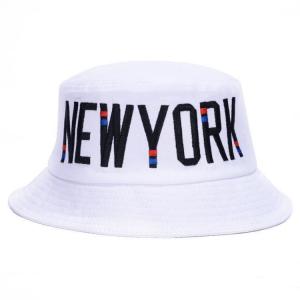 Cheap Embroidery New York Style Fisherman Bucket Hat 100% Polyester Fabric for sale