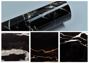 China Home Decor Granite PVC Self Adhesive Film Black Marble Vinyl Wrap For Countertops on sale