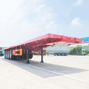12500*2500*1600 MM Steel Plate Flat Container Semi-Trailer with 3/4-Axis and Customizable Air Suspension Steel Suspension