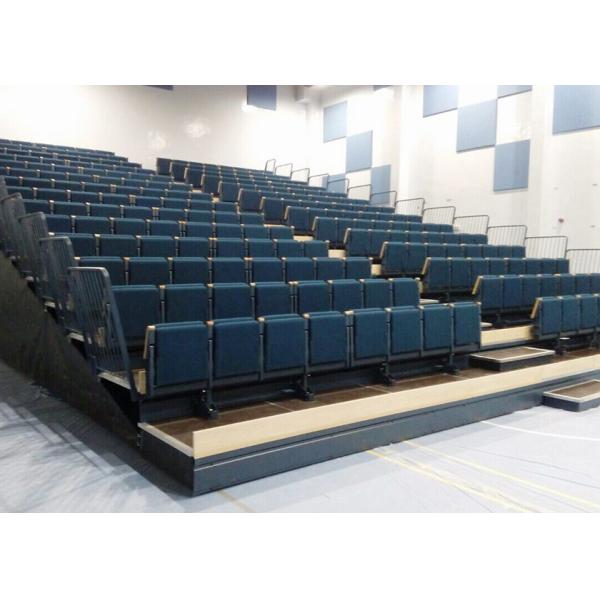 Quality Rise Mounted Retractable Grandstand With Leather / Fabric Upholstery wholesale