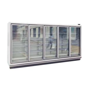 Commercial Upright Fronted Multideck Fridge with Solid Endpanels for Supermarket