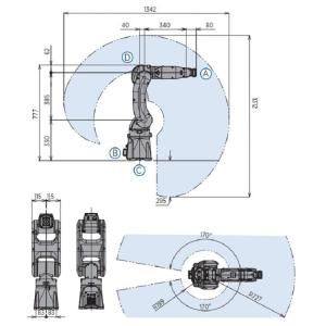 GP7 6 Axis Robot Arm For Material Handing Payload 7kg Reach 927mm Fast And
