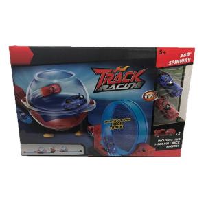 Spherical Toy Race Car Track Sets 360° Spinway Stunt Racing 26 Pcs 2 Cars 74 "