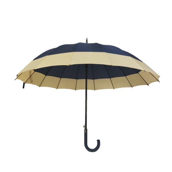 Quality Digital Printing J Shape 25"*16K Automatic Rain Umbrella wholesale