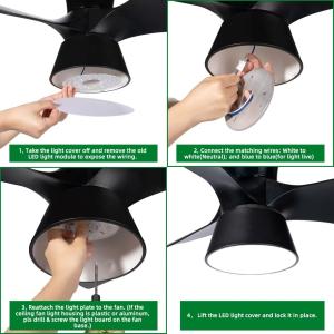 15W 100MM LED Light Engine For Dining Room 120V Ceiling Fan Panel Retrofit Kit
