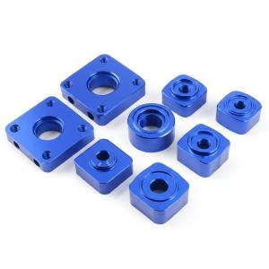 Custom CNC Aluminum Parts with Blue Anodize ±0.01mm Tolerance