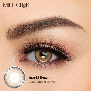 Non Prescription Honey Brown Colored Contacts Without Power 8.5mm