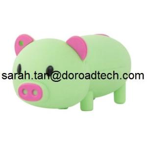 Custom Cartoon PVC Cute Pig USB Pen Drive, Hot Sale Gift USB Memory Sticks