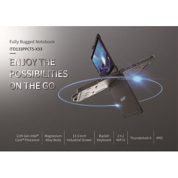 14" Rugged Notebook Computer Intel I5 I7 Fully IP65 5G WIFI Bluetooth Military