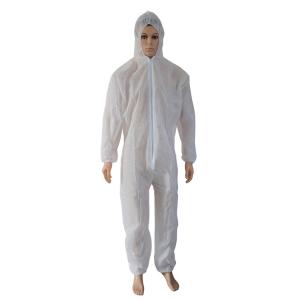 Cheap Personal Safety Hooded Disposable Coveralls , Breathable Disposable Protective Suit for sale